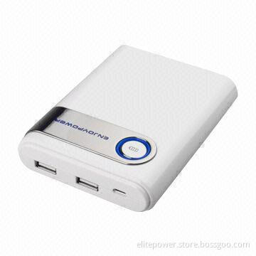 Dual USB Port Power Bank, 12,000mAh for iPad 3, iPhone, HTC, Samsung and Nokia